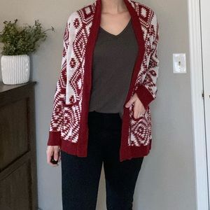 Maroon cardigan